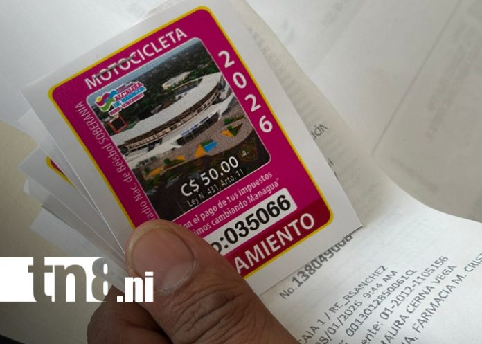 Foto: Sticker de rodamiento 2026 ya está disponible en todo Nicaragua/TN8