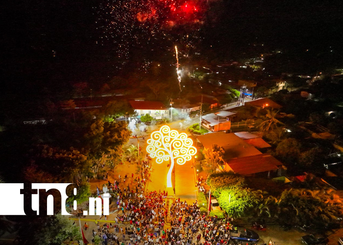 Foto: Árboles de la Vida iluminan Nicaragua en saludo al 19 aniversario del Pueblo Presidente/TN8