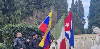 Foto: Nicaragua acompaña homenaje a combatientes cubanos y venezolanos en Roma / Cortesía