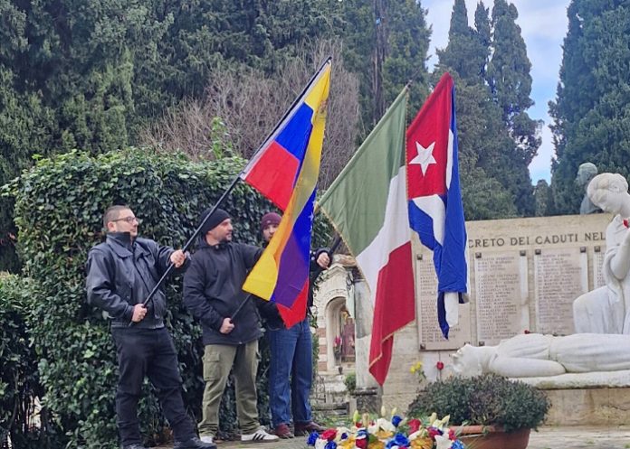 Foto: Nicaragua acompaña homenaje a combatientes cubanos y venezolanos en Roma / Cortesía