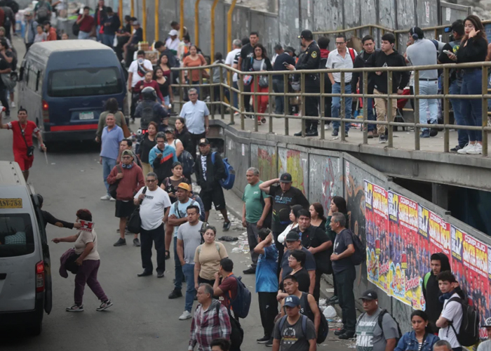 Foto: Paro expone la grave inseguridad en Lima, Perú /cortesía 