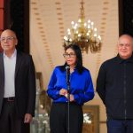 Foto: Delcy Rodríguez habla con Trump /cortesía