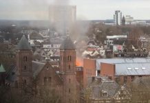 Explosión provoca gran incendio Utrecht, Países Bajos Foto: Explosión en Utrecht, Países Bajos /cortesía