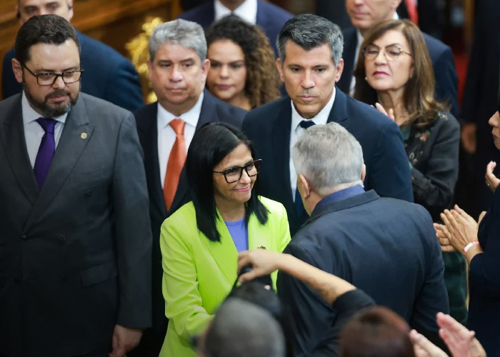 Foto: Delcy Rodríguez ante Venezuela /cortesía 