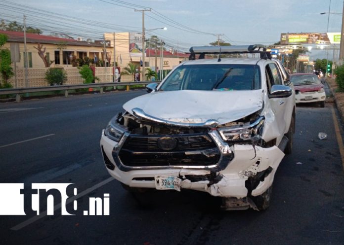 Foto: Accidente en carretera a Masaya por no guardar distancia/TN8 Foto: Accidente en carretera a Masaya por no guardar distancia/TN8