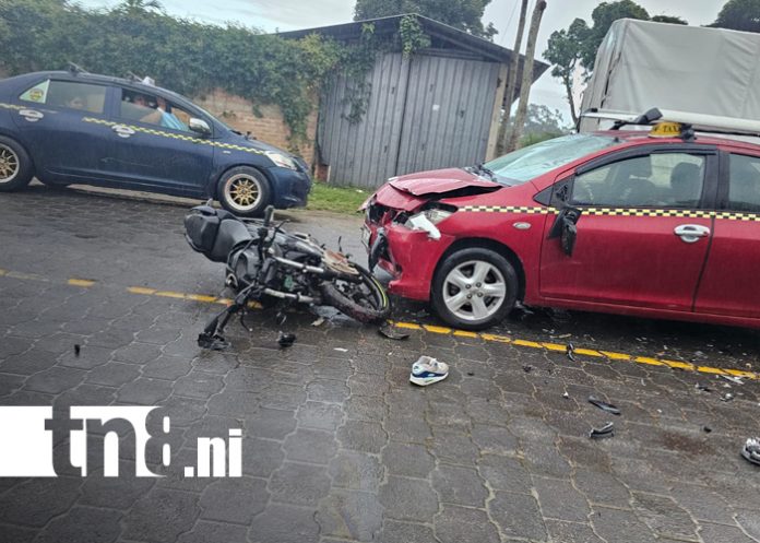Foto: Motociclista herido tras colisión de vehículos en Jalapa, Nueva Segovia/TN8