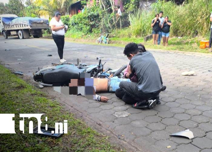 Foto: Motociclista muere en trágico accidente en la comunidad Venecia, Jinotega/TN8