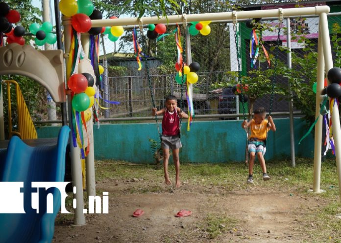 Foto: Niñez de Siuna disfruta de renovado parque con juegos y actividades recreativas/TN8