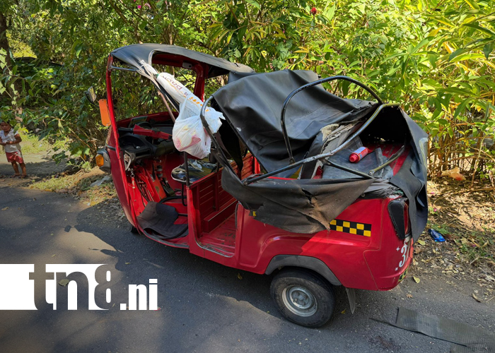Foto: Seis personas resultan lesionadas tras accidente en la bajada a la Laguna de Apoyo/TN8