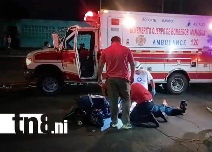 Foto: Accidente deja dos lesionados en sector Jonathan González, Managua/TN8 Foto: Accidente deja dos lesionados en sector Jonathan González, Managua/TN8