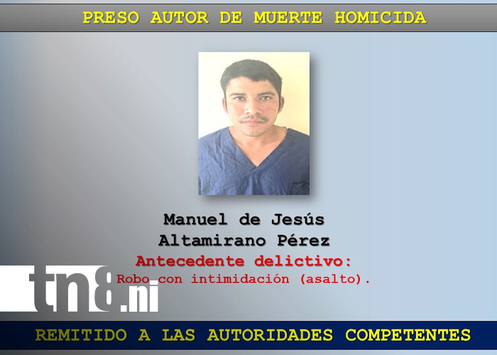 Foto: Detienen a autores de homicidios en Jinotega y San José de Bocay / TN8