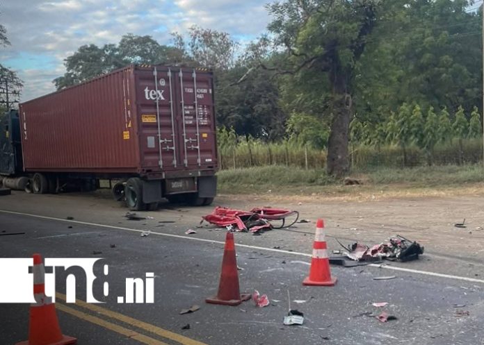 Foto: Lesionado y daños materiales tras accidente en carretera León–Telica / TN8