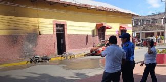 Foto: Alarma en Diriomo: cable de alta tensión provoca incendio de motocicleta / TN8