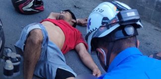 Foto: Accidente de tránsito deja un motociclista lesionado en la carretera vieja a León/TN8