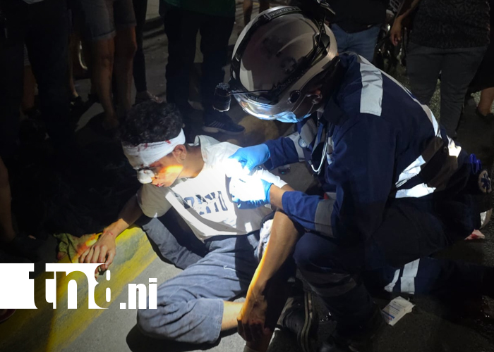Foto: Imprudencia y exceso de velocidad deja dos lesionados tras violento accidente en Managua/TN8