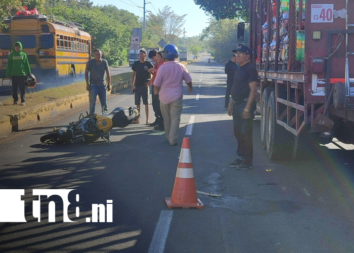 Foto: Motociclista muere en Masaya–Granada /TN8