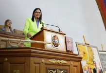 Delcy Rodríguez: “Si voy a Washington, iré de pie, con dignidad y soberanía” Foto: Delcy Rodríguez ante Venezuela /cortesía