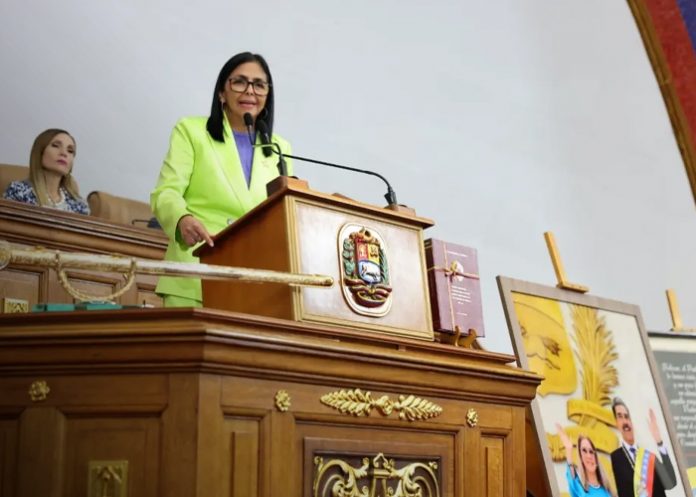 Foto: Delcy Rodríguez ante Venezuela /cortesía