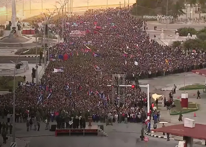 Foto: Multitudinario adiós en Cuba /cortesía 