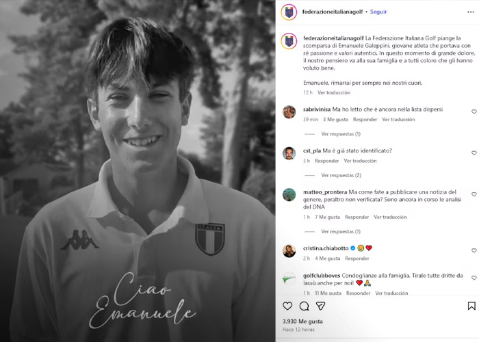 Foto: Emanuele Galeppini fallece en Suiza /cortesía 