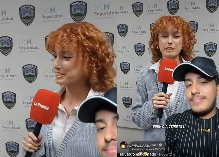 Foto: Video viral expone error de periodista hondureña /Cortesía