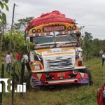 Foto: Colisión entre bus y camión ganadero genera pánico en ruta Managua-Rosita/TN8
