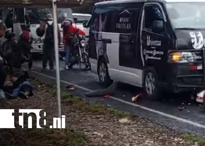 Foto: Accidente en Ticuantepe deja dos personas lesionadas /TN8