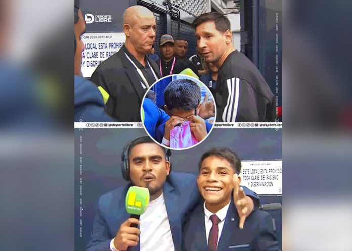 Foto: ¡Pol Deportes cumple su sueño! Messi le firma la camiseta y lo emociona hasta las lágrimas/Cortesía