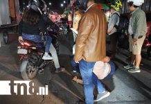 Foto: Accidente en la pista La Solidaridad, Managua, deja dos peatones heridos/TN8