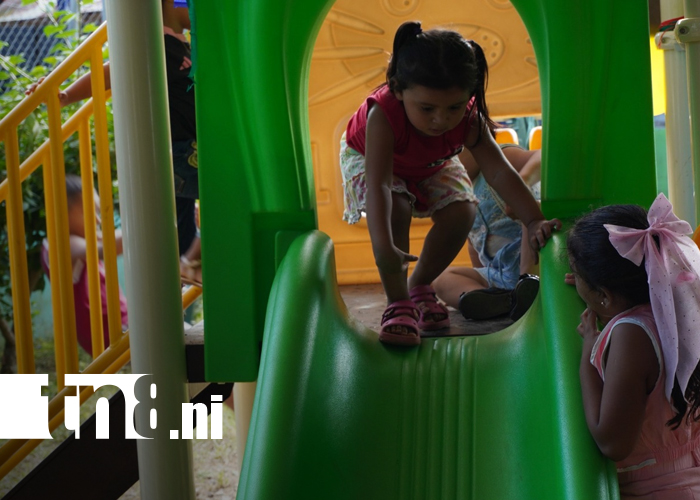 Foto: Niñez de Siuna disfruta de renovado parque con juegos y actividades recreativas/TN8