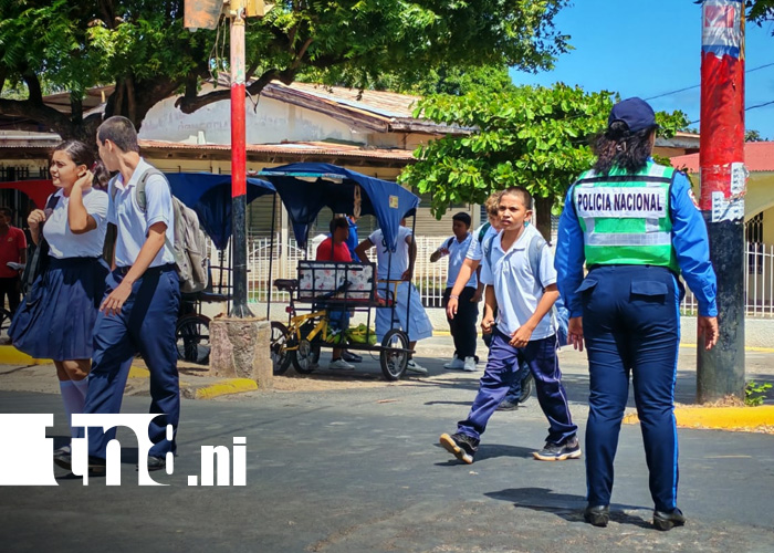 Foto: Policía Nacional garantiza seguridad escolar con el Plan Escolar 2026 en Rivas / TN8