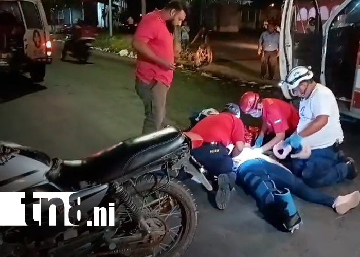 Foto: Accidente deja dos lesionados en sector Jonathan González, Managua/TN8
