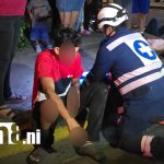 Foto: Dos jóvenes resultan lesionados tras choque entre motocicletas en San Judas, Managua/TN8