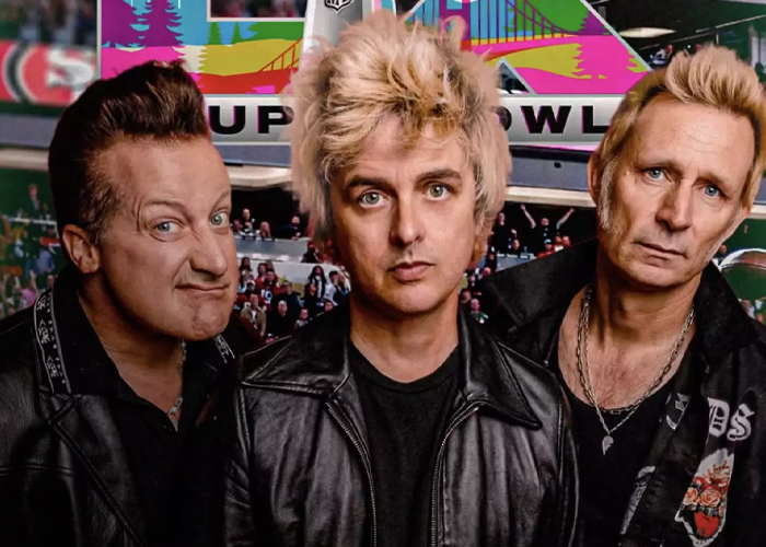 Foto: Green Day en la apertura del Super Bowl LX /cortesía