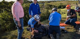 Foto: Vientos provocan accidente de motociclista en carretera Sur/TN8