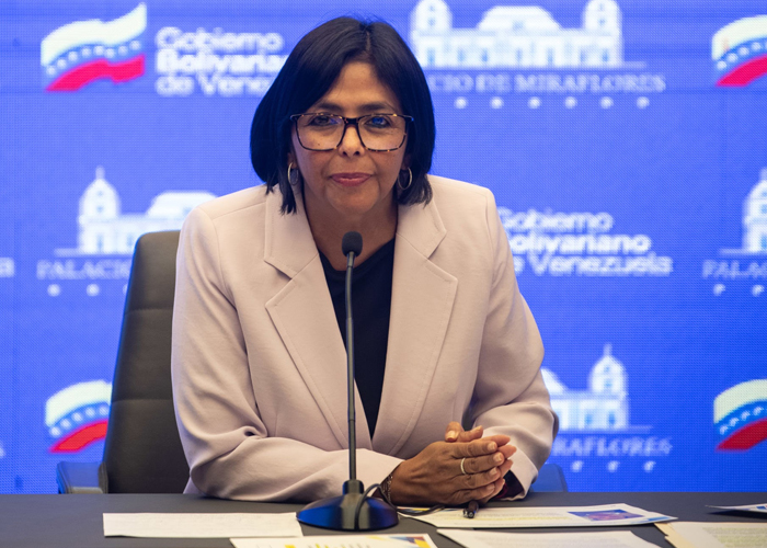 Foto: "Exigimos prueba de vida del presidente Maduro y de la primera dama"; Delcy Rodríguez/Cortesía