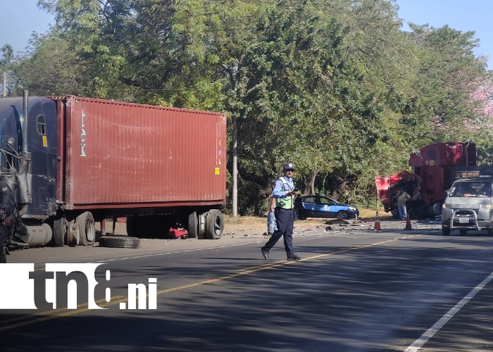 Foto: Lesionado y daños materiales tras accidente en carretera León–Telica / TN8