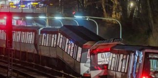 Foto: Descarrilamiento en el metro de Hamburgo, Alemania, tras exceso de velocidad / Cortesía
