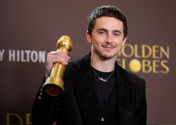 Foto: Timothée Chalamet y el Oscar /cortesía