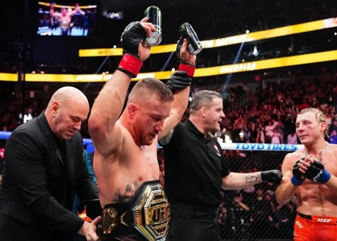 Foto: Intensidad y acción en la pelea Gaethje vs Pimblett/Cortesía