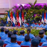 Foto: Comandante Daniel Ortega en acto de graduación de cadetes de la Policía Nacional