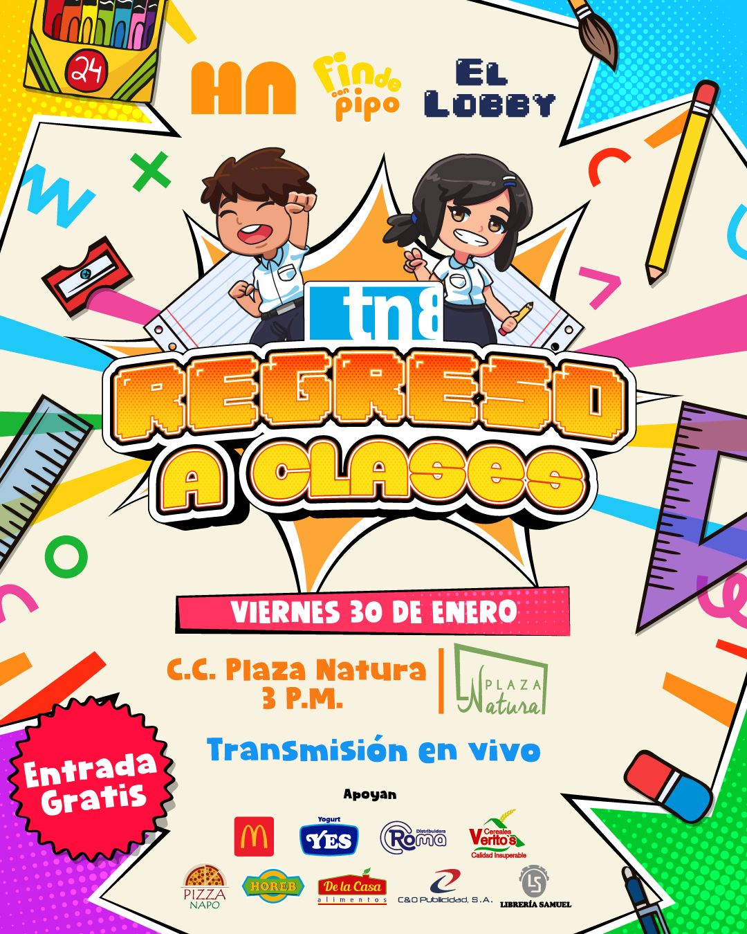 Foto: Regreso a Clases 2026 con Hora Nick, Pipo y El Lobby