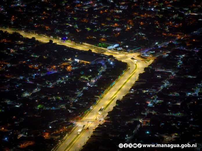 Foto: Tramo IV de la Pista Héroes de la Insurrección, en Managua / TN8