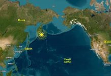 Terremoto de magnitud 6,4 sacude Kamchatka, Rusia en medio de nevadas históricas Foto: Sismo frente a la costa de Kamchatka, Rusia /Cortesía