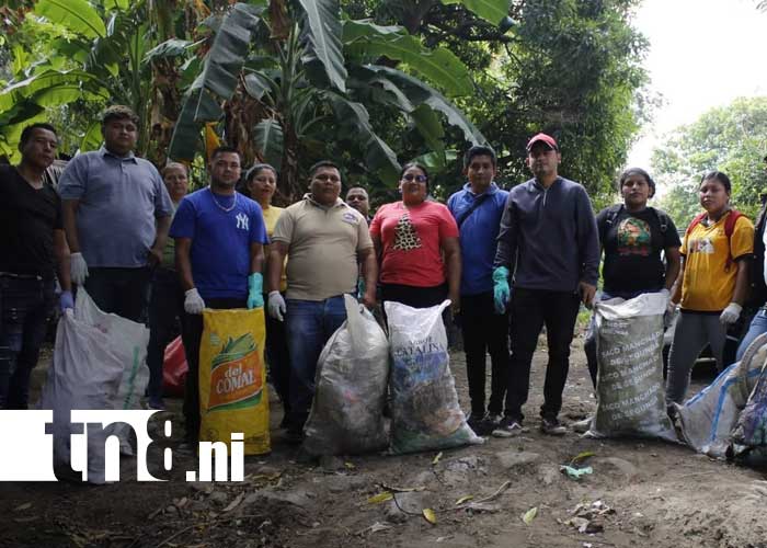 Foto: Limpieza por el medio ambiente en la Isla de Ometepe / TN8