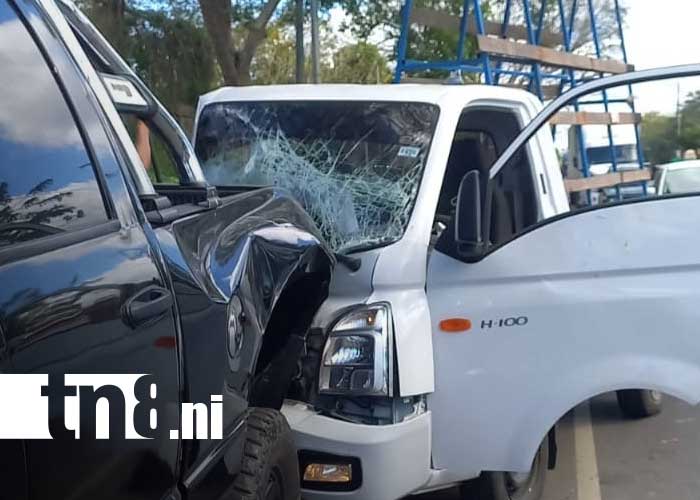 Foto: Fuerte accidente de tránsito en Diriamba, Carazo / TN8