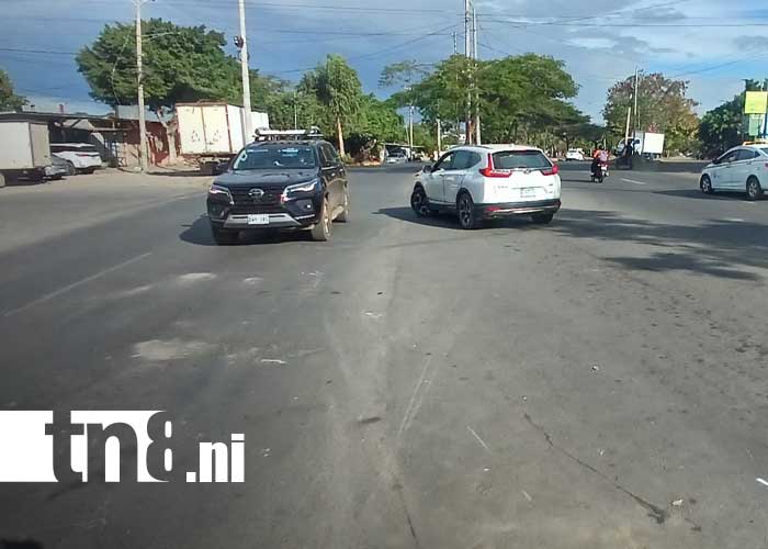 Foto: Semáforo del barrio Carlos Marx, en Managua, lugar de accidentes / TN8