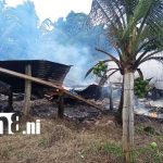 Foto: Incendio provocado en una vivienda de Bluefields / TN8