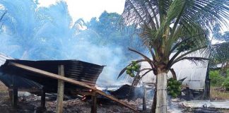 Foto: Incendio provocado en una vivienda de Bluefields / TN8