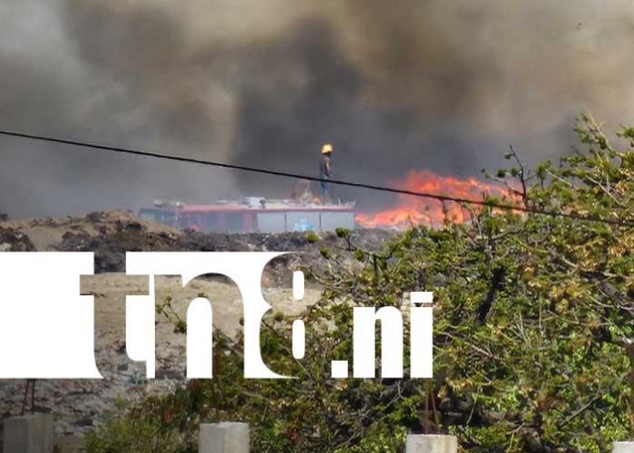 Foto: Incendio en La Chureca, Managua / TN8